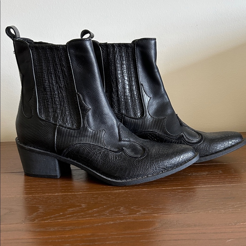 Black Western Ankle Boots